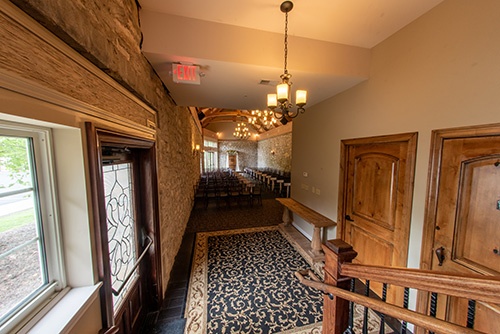 Andre's Old Stone Chapel Wedding Venue hallway