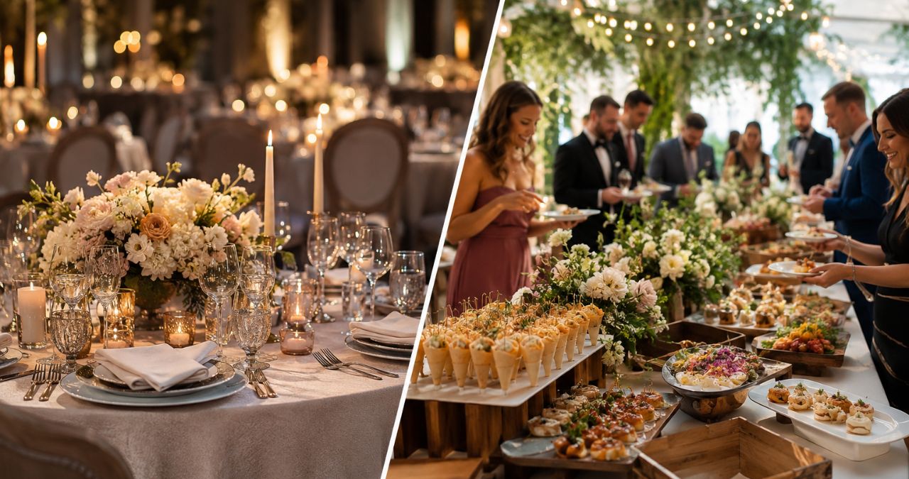 Sit-Down Dinners vs. Heavy Appetizers and Interactive Food Stations: Which Is Better for Your Wedding and Budget?